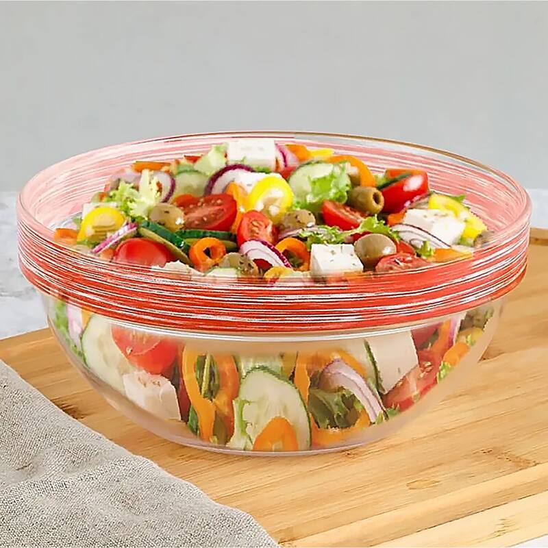 Luminarc 9" Brush Mania Empilable Glass Salad Bowl Bed Bath & Beyond